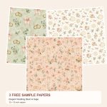 Free Elegant Wedding Blush & Sage – 3 Printable Scrapbook Paper Samples preview