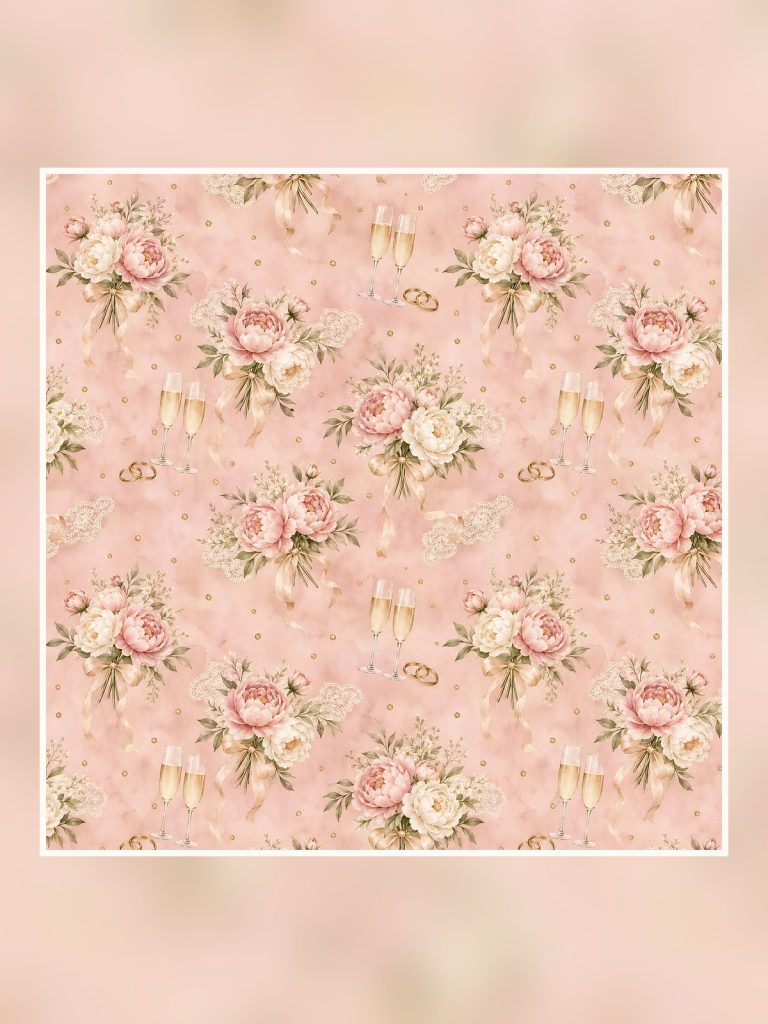 Elegant Wedding Blush & Sage poster portrait