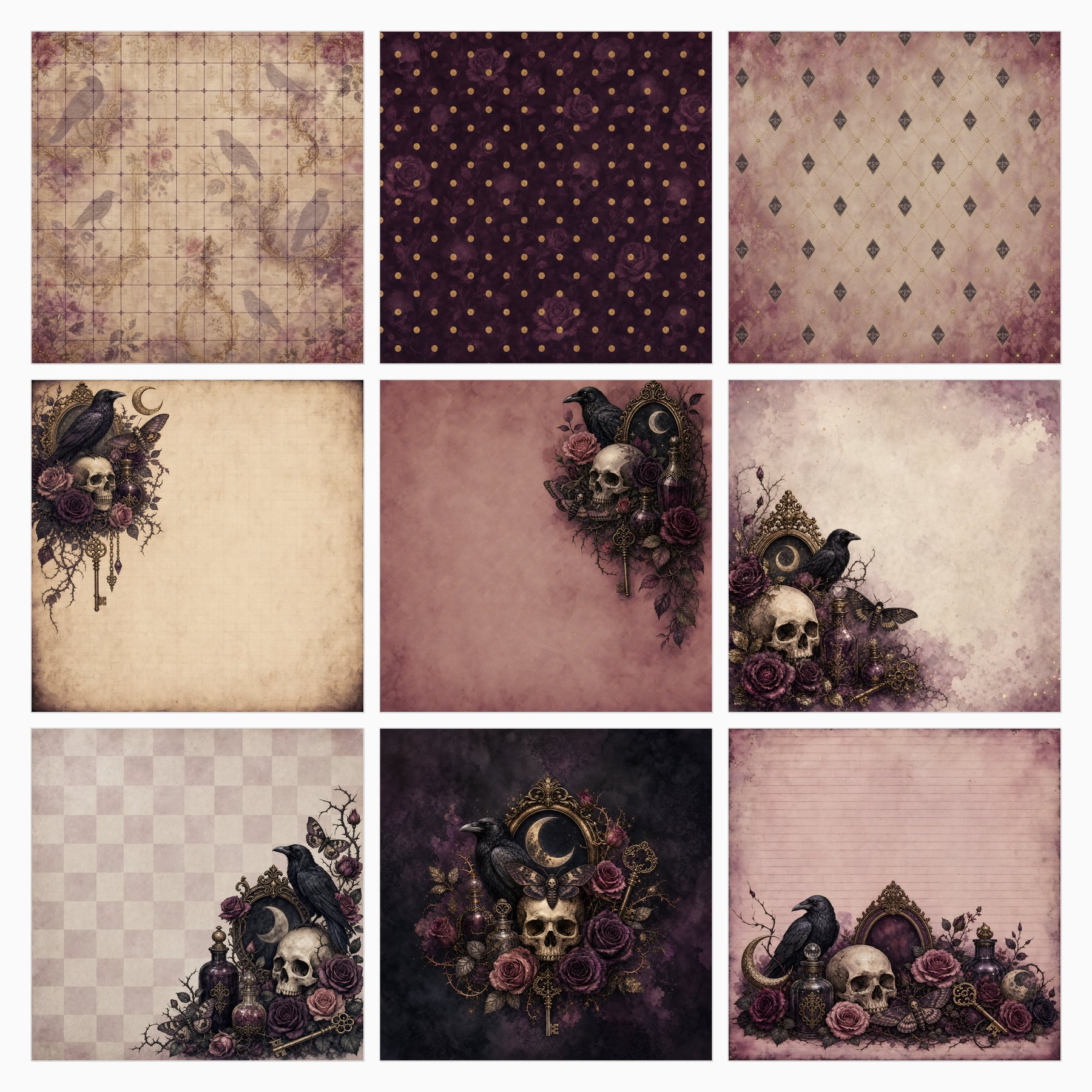 Gothic Botanical Halloween preview 3