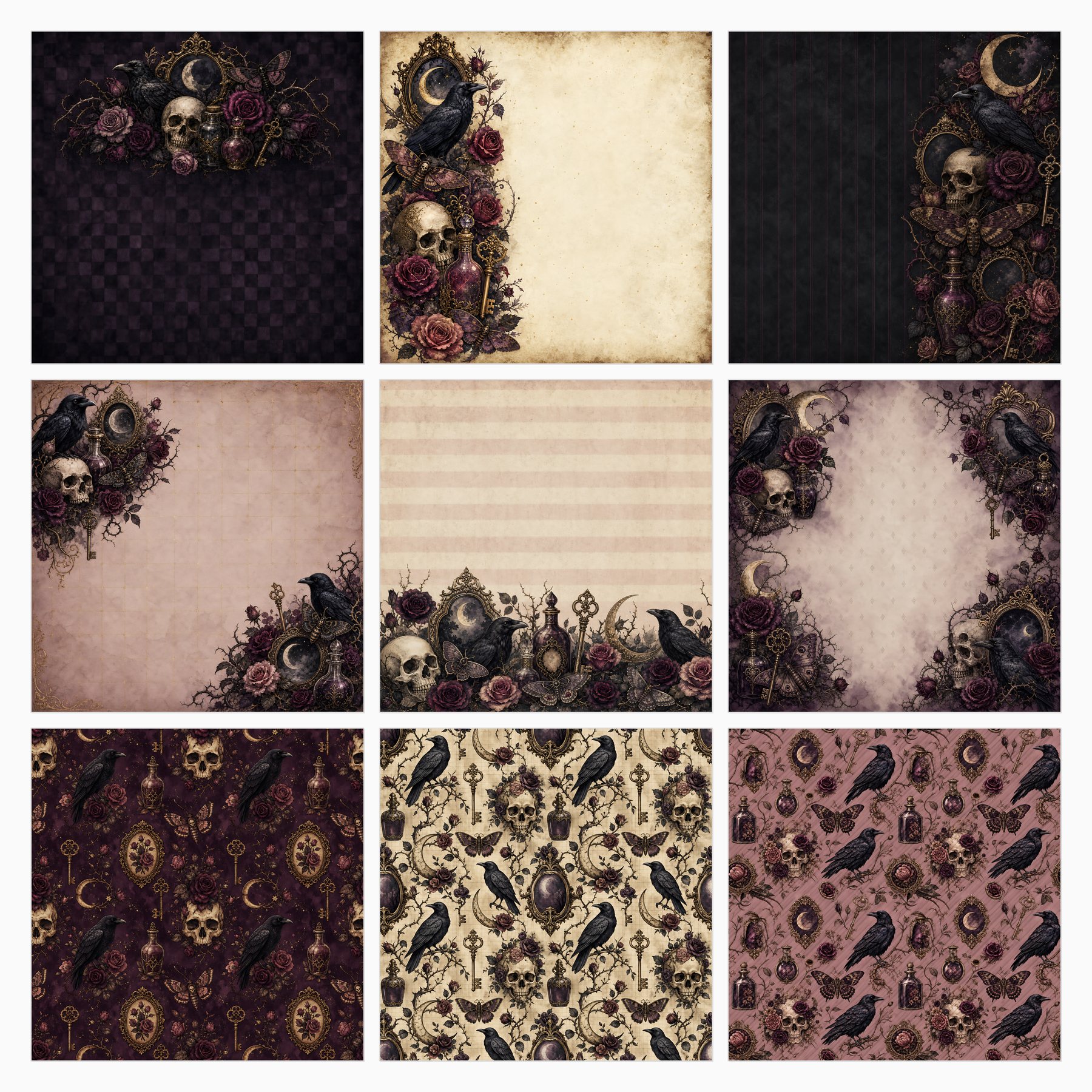 Gothic Botanical Halloween preview 4