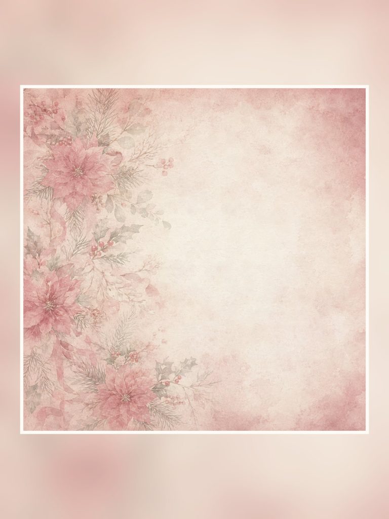 Whispered Christmas Ghosted Digital Scrapbook Paper poster portrait