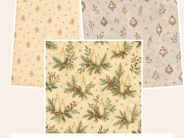 Free Vintage Christmas Bundle – 3 Printable Sample Papers