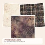 Free Gothic Moonlit Halloween Digital Paper & PNG Bundle, 18 Papers + 25 Spooky Elements, Commercial Use – 3 Printable Scrapbook Paper Samples preview