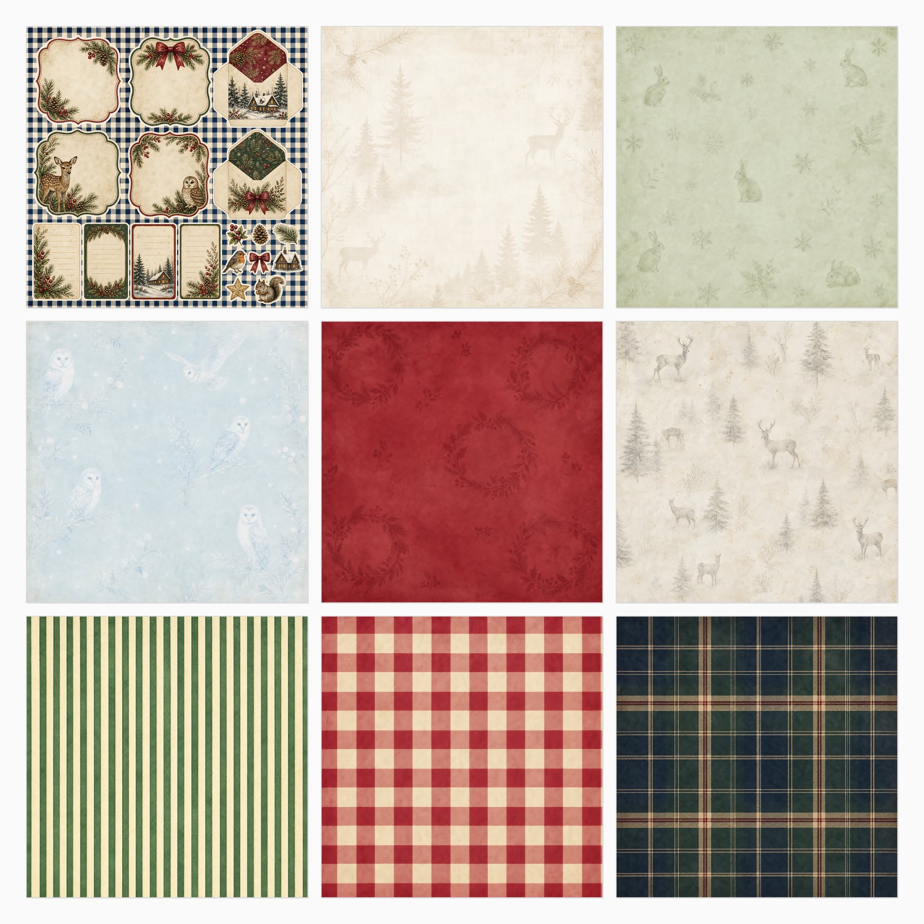 Vintage Woodland Christmas Junk Journal Kit preview 3