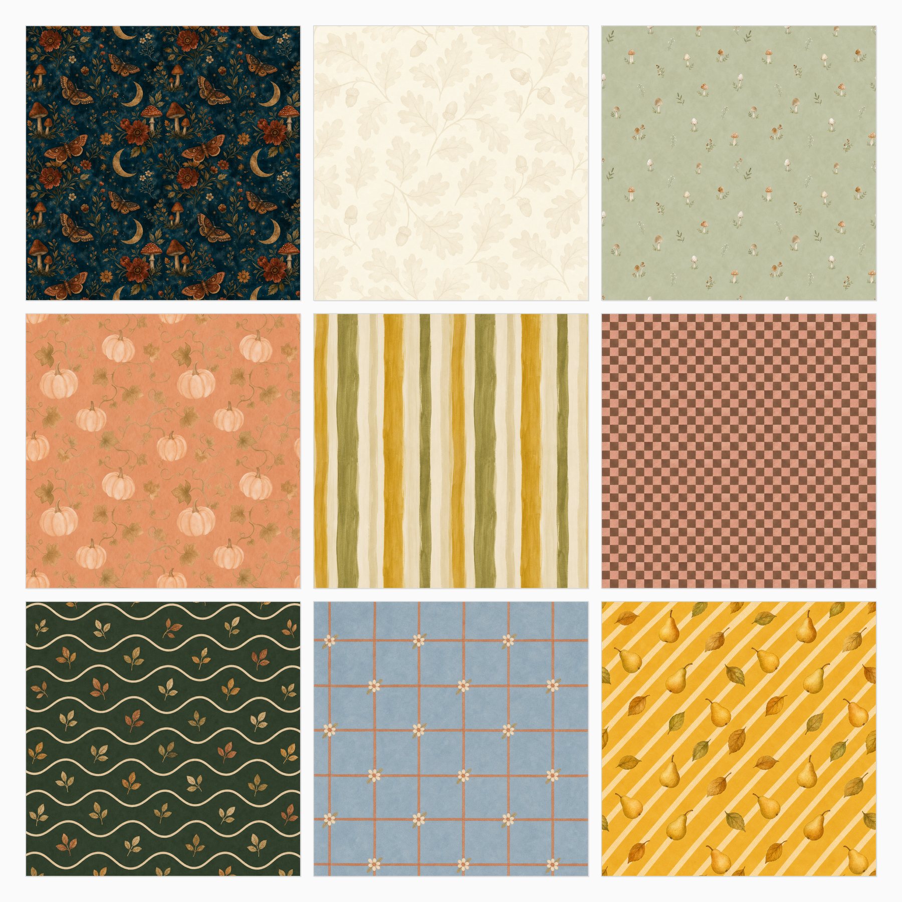 Fall Cottagecore Digital Papers preview 4