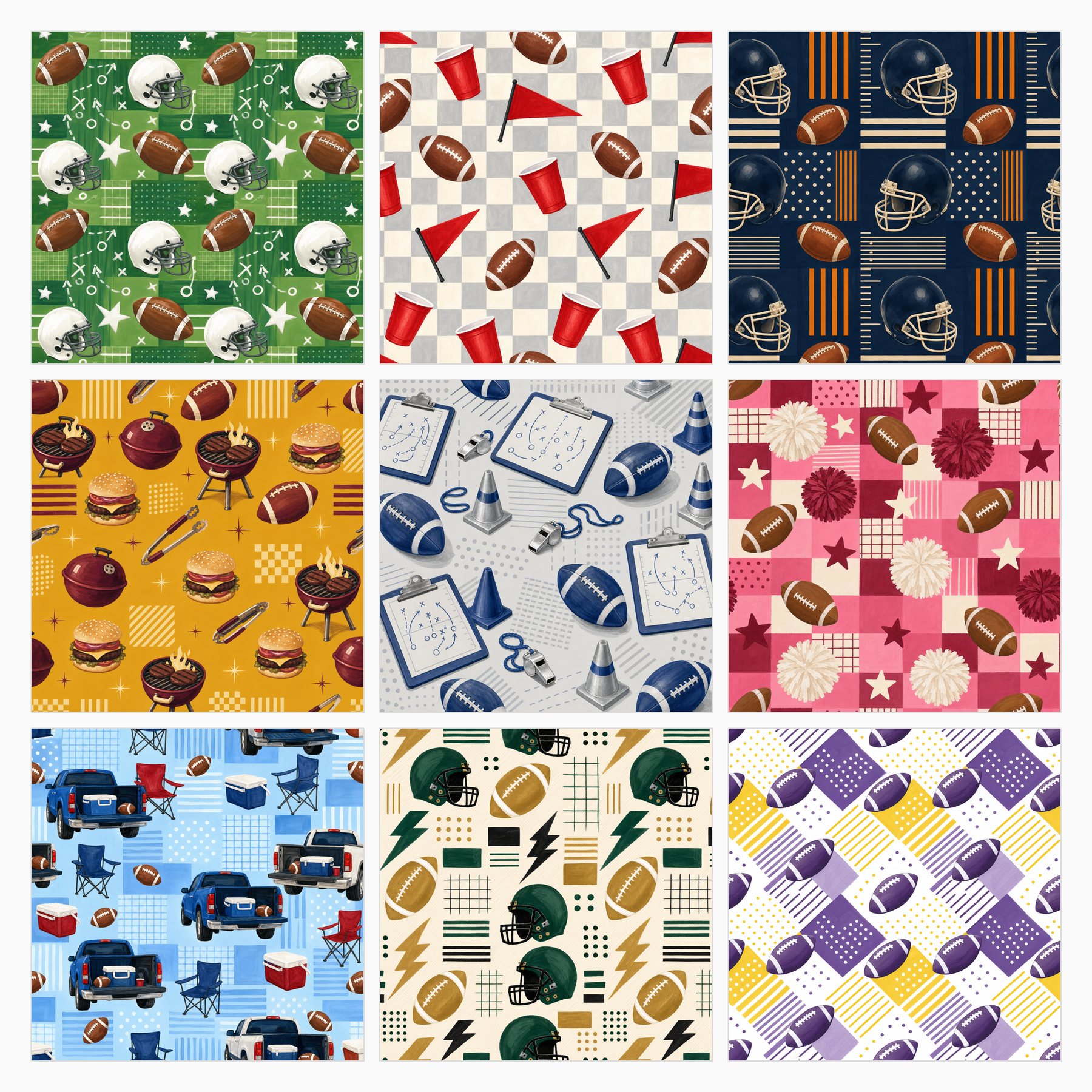 Football Tailgate Digital Papers preview 2