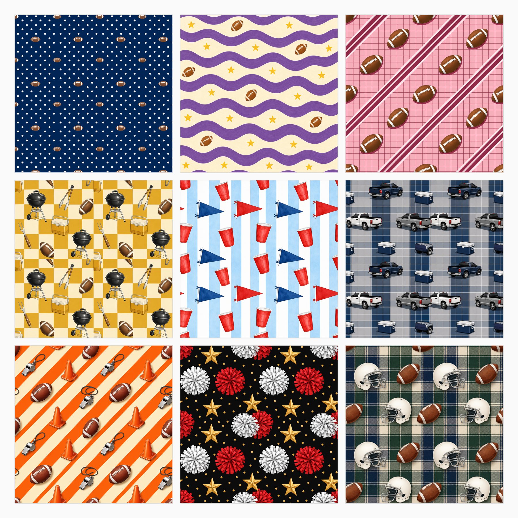 Football Tailgate Digital Papers preview 4
