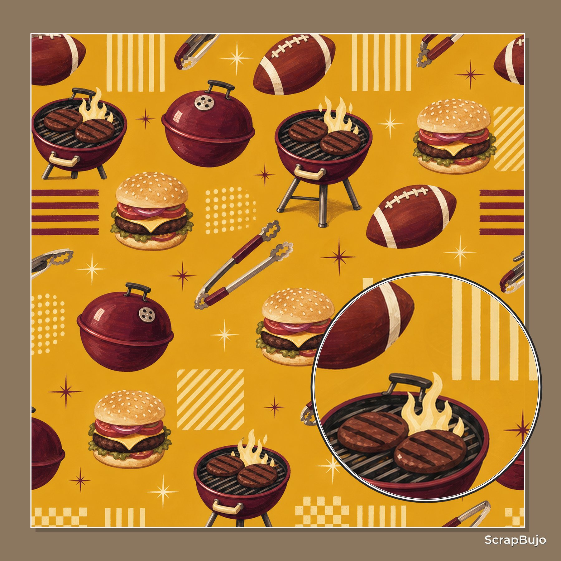 Football Tailgate Digital Papers preview 6