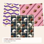 Free Football Tailgate Digital Papers – 3 Printable Scrapbook Paper Samples preview