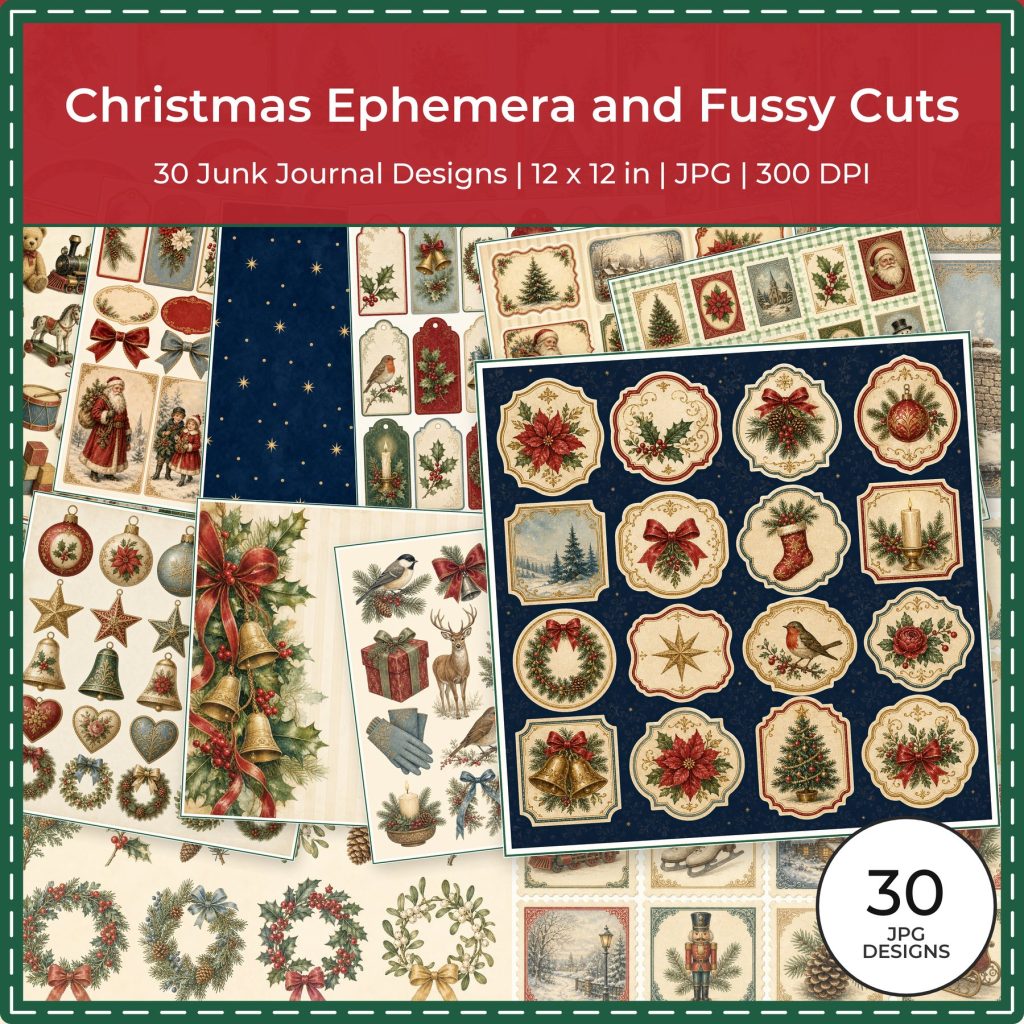 Christmas Ephemera and Fussy Cuts