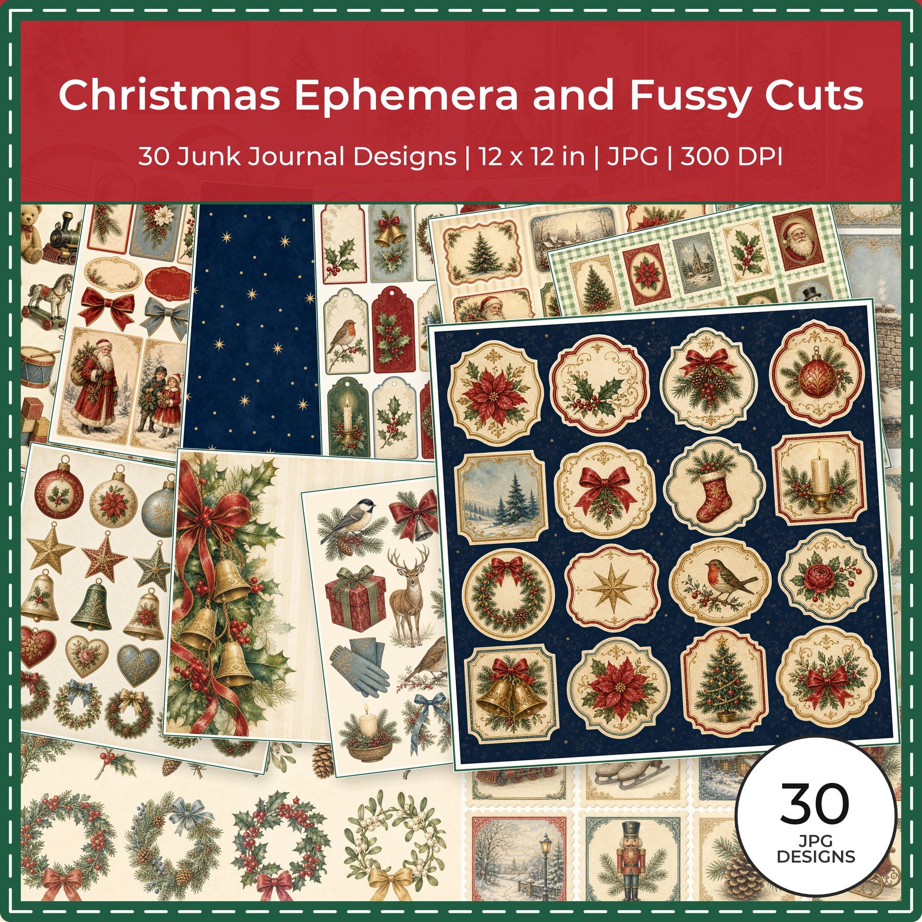 Christmas Ephemera and Fussy Cuts