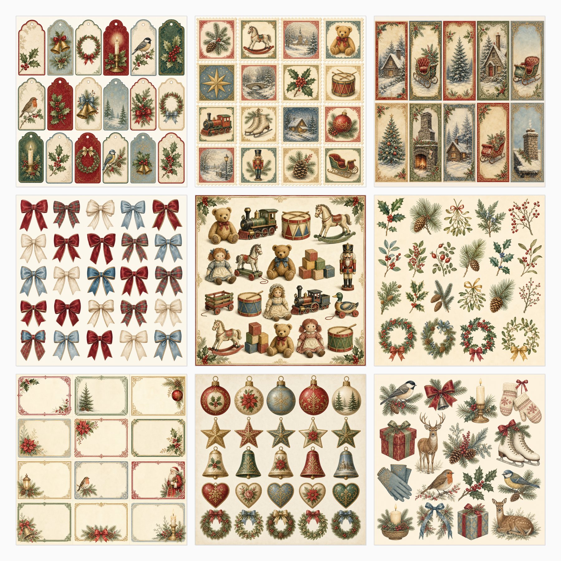 Christmas Ephemera and Fussy Cuts preview 2
