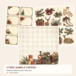 Free Christmas Ephemera and Fussy Cuts – 3 Printable Scrapbook Paper Samples preview