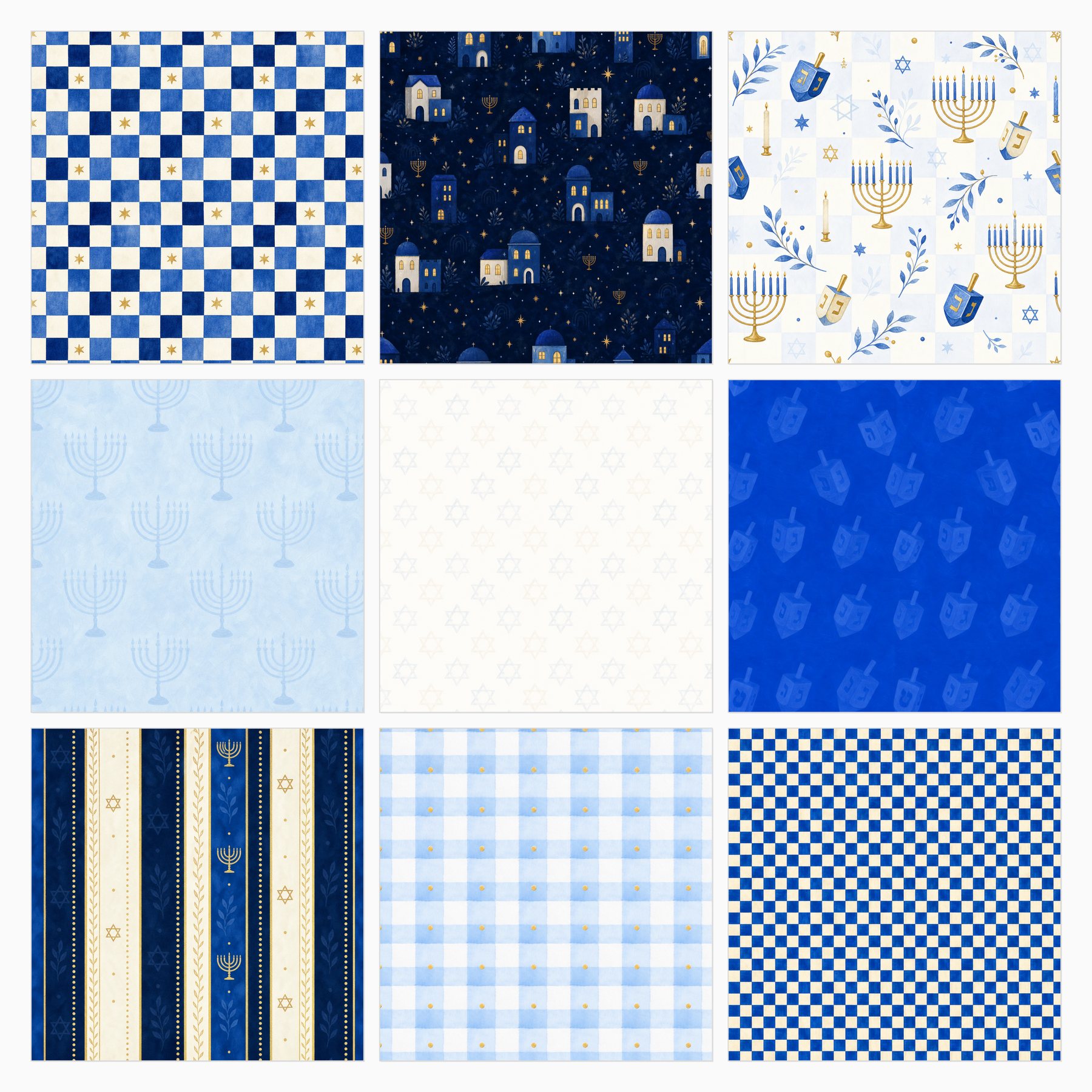 Hanukkah Digital Paper Mini Pack preview 3