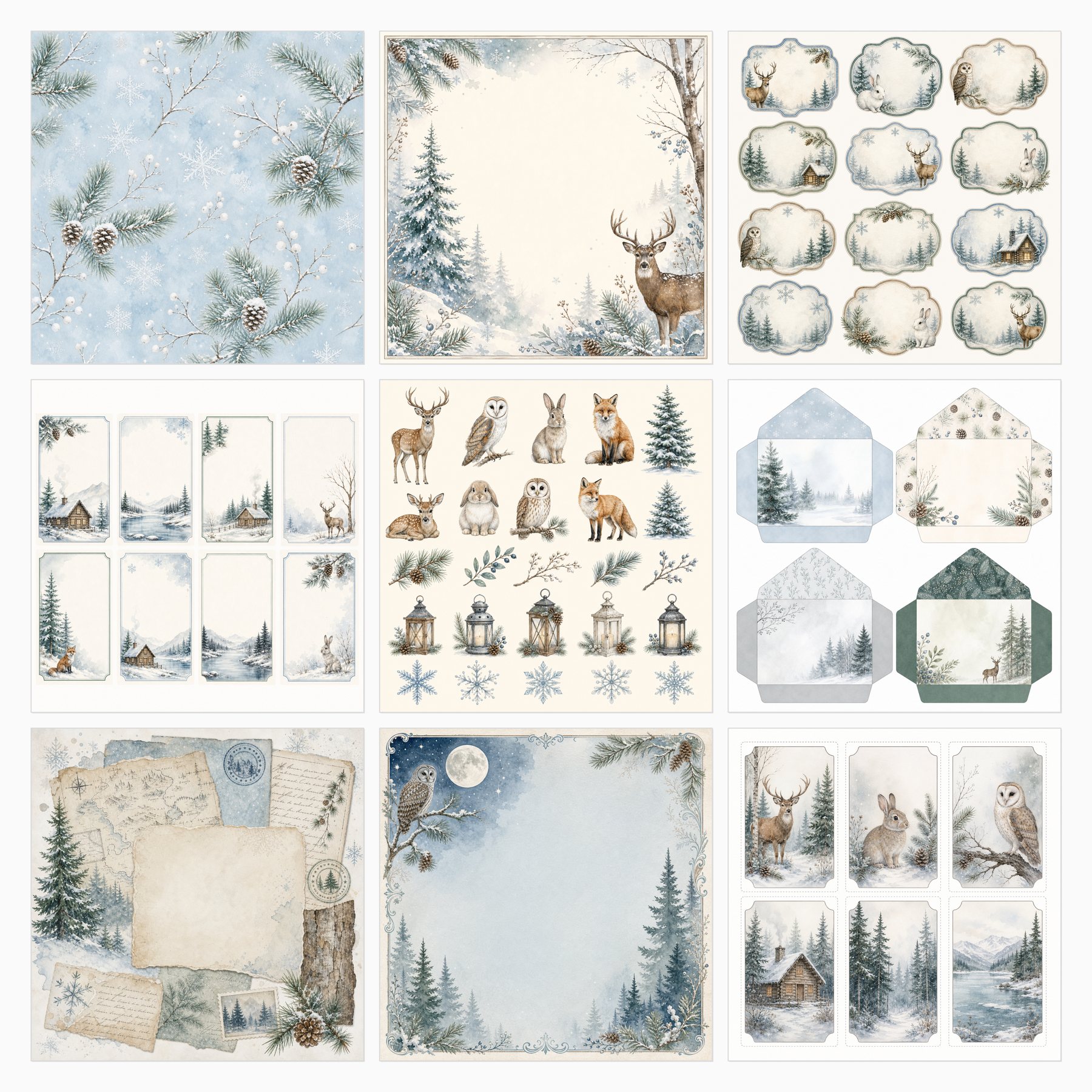 Winter Woodland Junk Journal preview 2