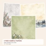 Free Winter Woodland Junk Journal – 3 Printable Scrapbook Paper Samples preview