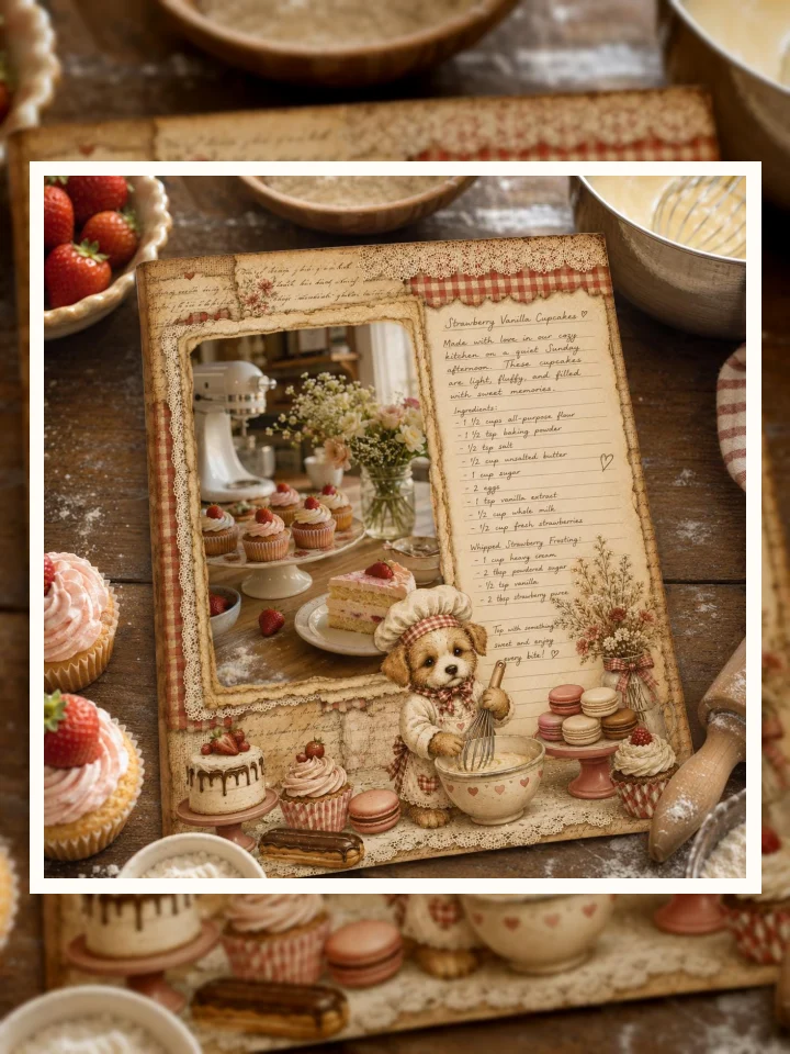 How to Make a Family Recipe Journal With Printable Bakery Papers visual story illustration
