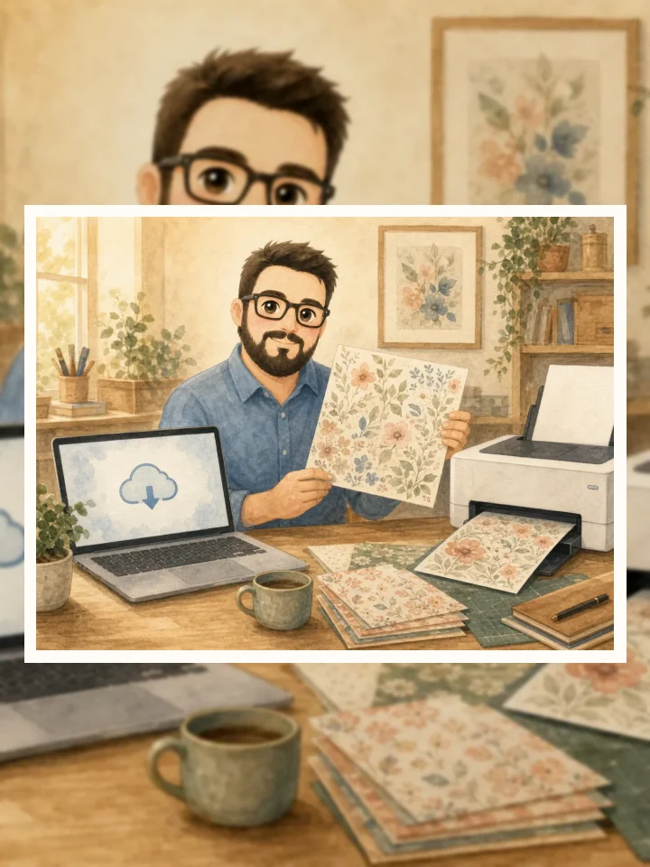 How Etsy Digital Downloads Work: Purchase to First Print visual story illustration