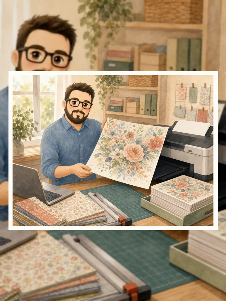 How to Print 12×12 Digital Scrapbook Paper: A Practical US Guide visual story illustration