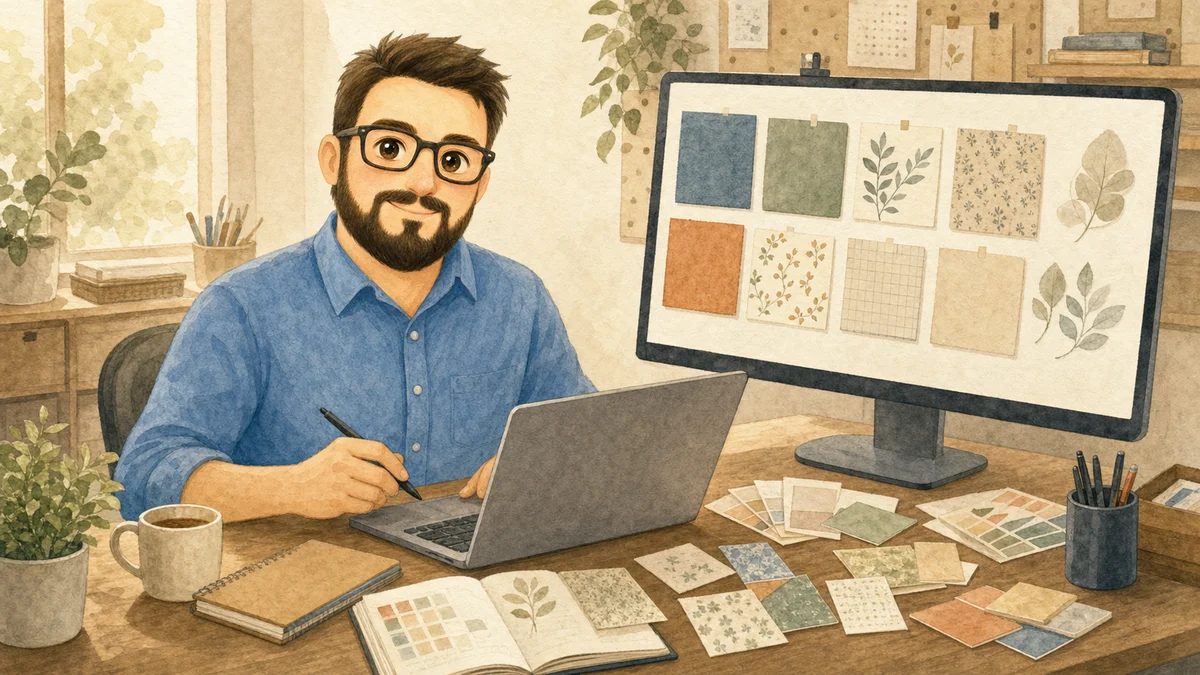 Juan A. organizing a coordinated digital paper collection on a computer