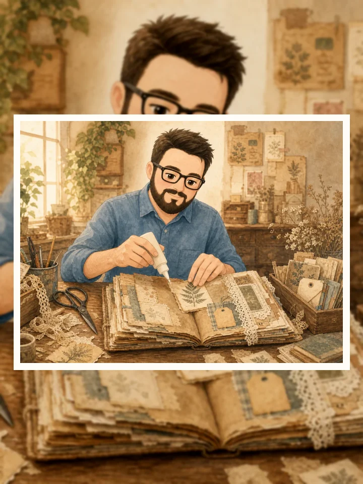 Vintage Printable Junk Journal Pages: A Beginner’s Guide visual story illustration