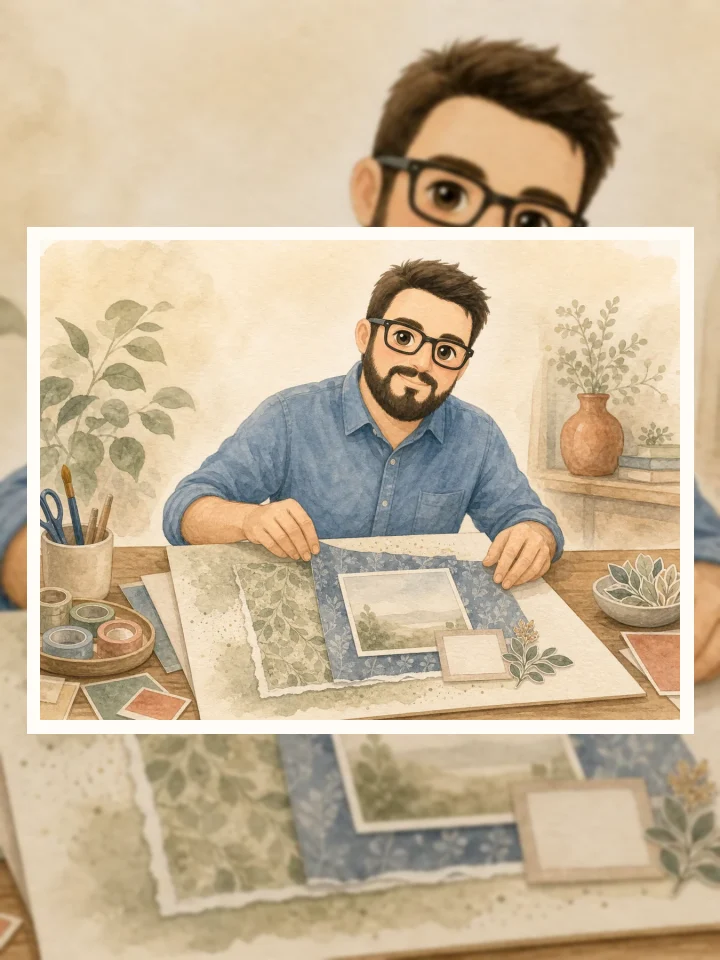 How to Layer Digital Scrapbook Papers Without Visual Clutter visual story illustration