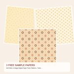 Free Soft Boho Vintage Digital Paper Pack Patterns, Textured Solids – 3 Printable Sample Papers preview