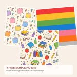 Free Back to School Digital Paper Pack, 40 Scrapbook Papers, Teacher Classroom Backgrounds – 3 Printable Sample Papers preview