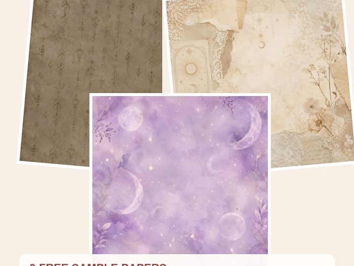 Free Mystical Grimoire Collage Papers – 3 Printable Sample Papers preview