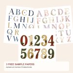 Free Alphabet and Numbers Printable Bundle – 3 Printable Sample Papers preview