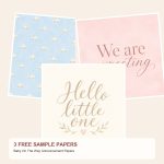 Free Baby On The Way Announcement Papers – 3 Printable Sample Papers preview