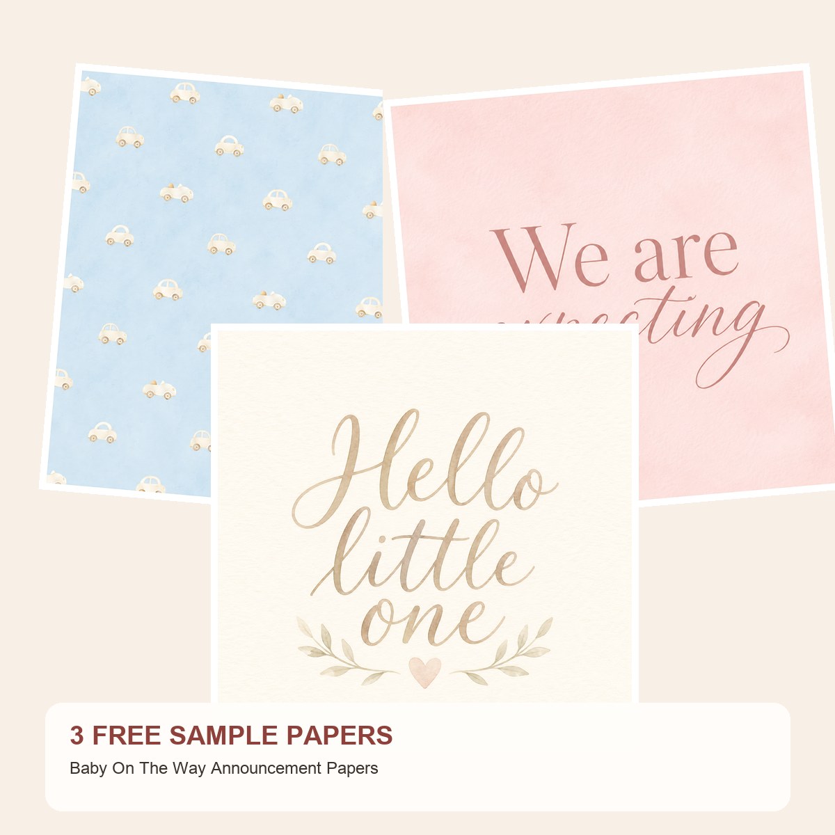 Free Baby On The Way Announcement Papers – 3 Printable Sample Papers