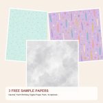 Free Neutral Youth Birthday Digital Paper Pack, Scrapbook Backgrounds – 3 Printable Sample Papers preview