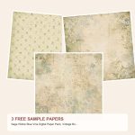 Free Sage Willow Blue Vine Digital Paper Pack, Vintage Botanical Scrapbook Papers – 3 Printable Sample Papers preview