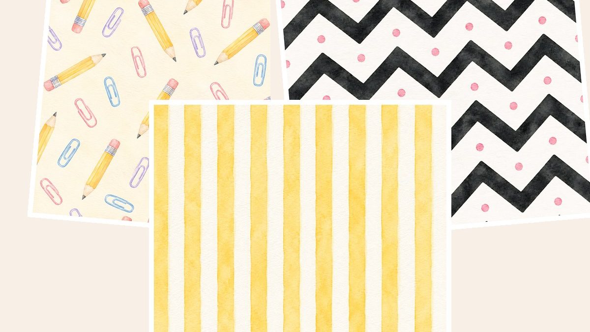 Free Pink Back To School Digital Paper Pack, Kawaii Classroom Patterns, Bows, Pencils – 3 Printable Sample Papers preview