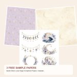 Free Mystic Moon Lunar Magic Scrapbook Papers, Celestial Die Cuts – 3 Printable Sample Papers preview