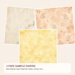 Free Baby Elephant Safari Watercolor Papers, Nursery Scrapbook Die Cuts – 3 Printable Sample Papers preview