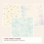 Free Cancer Baby Nursery Digital Paper Pack, Watercolor Crab Zodiac Sheets – 3 Printable Sample Papers preview