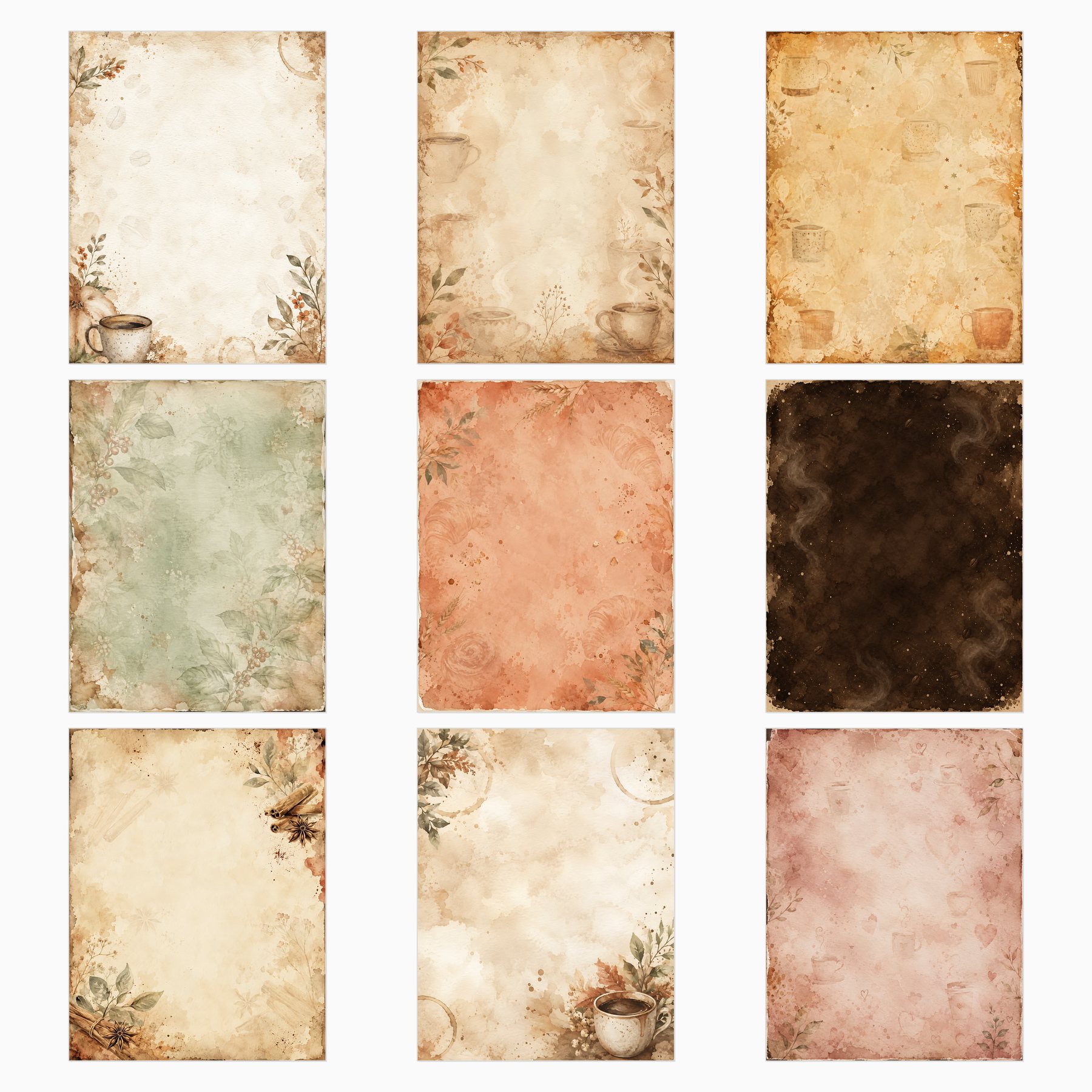 Cozy Coffeehouse Stories Digital Scrapbook Paper Collection preview 2