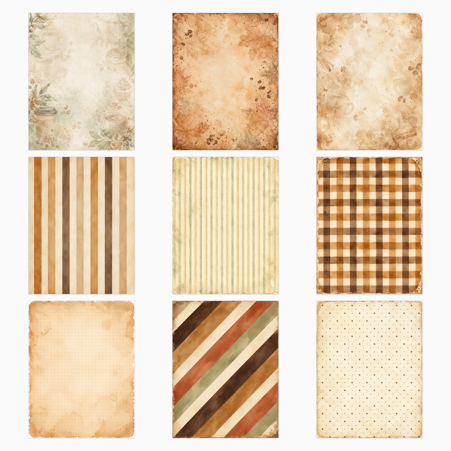 Cozy Coffeehouse Stories Digital Scrapbook Paper Collection preview 3