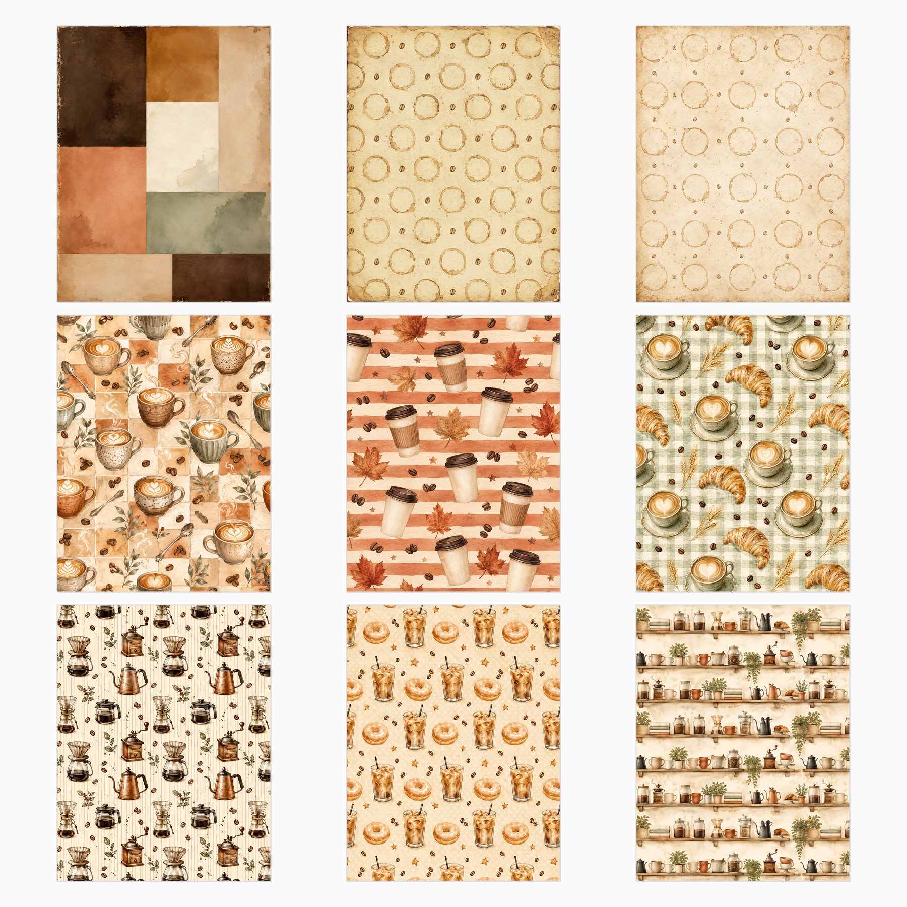 Cozy Coffeehouse Stories Digital Scrapbook Paper Collection preview 4