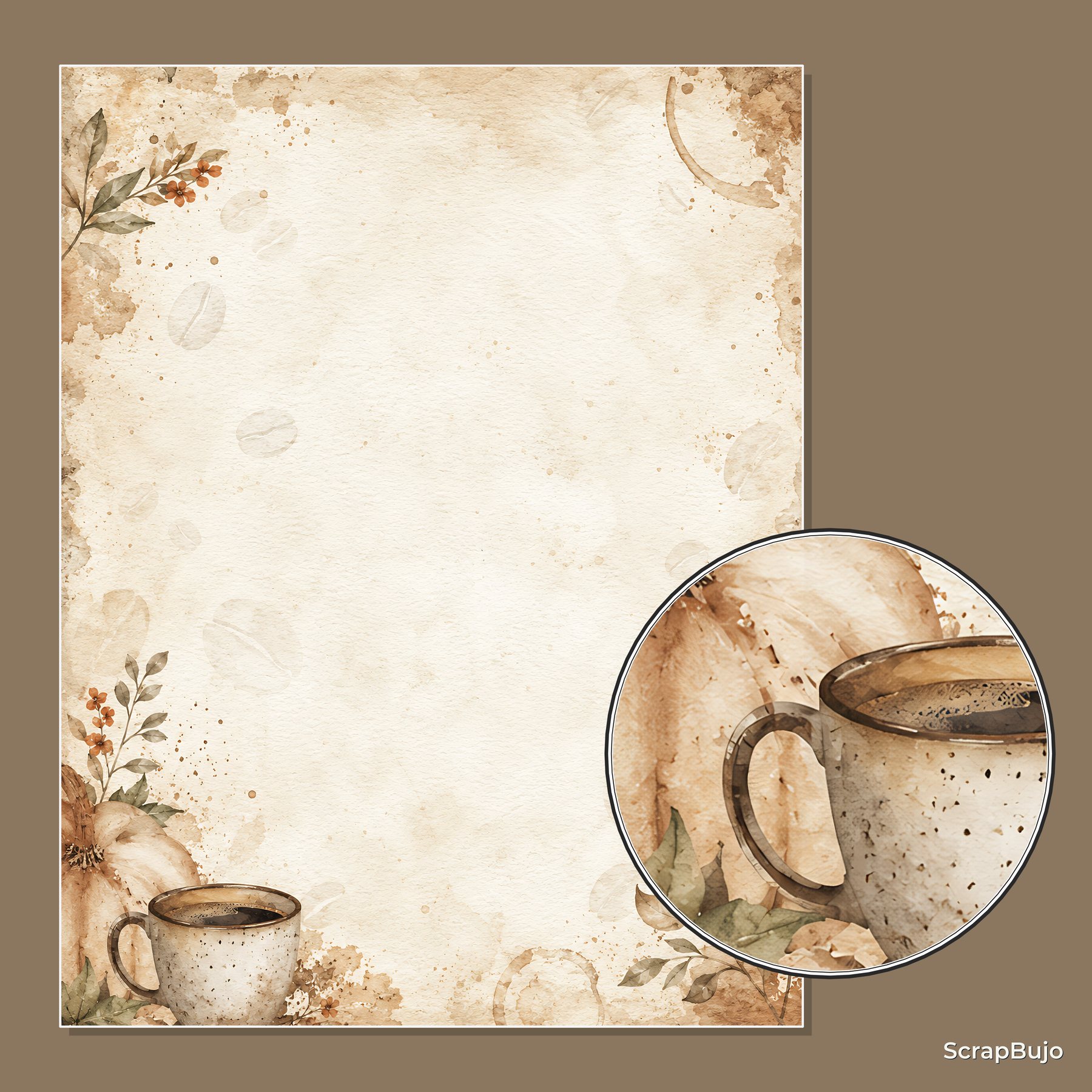 Cozy Coffeehouse Stories Digital Scrapbook Paper Collection preview 5