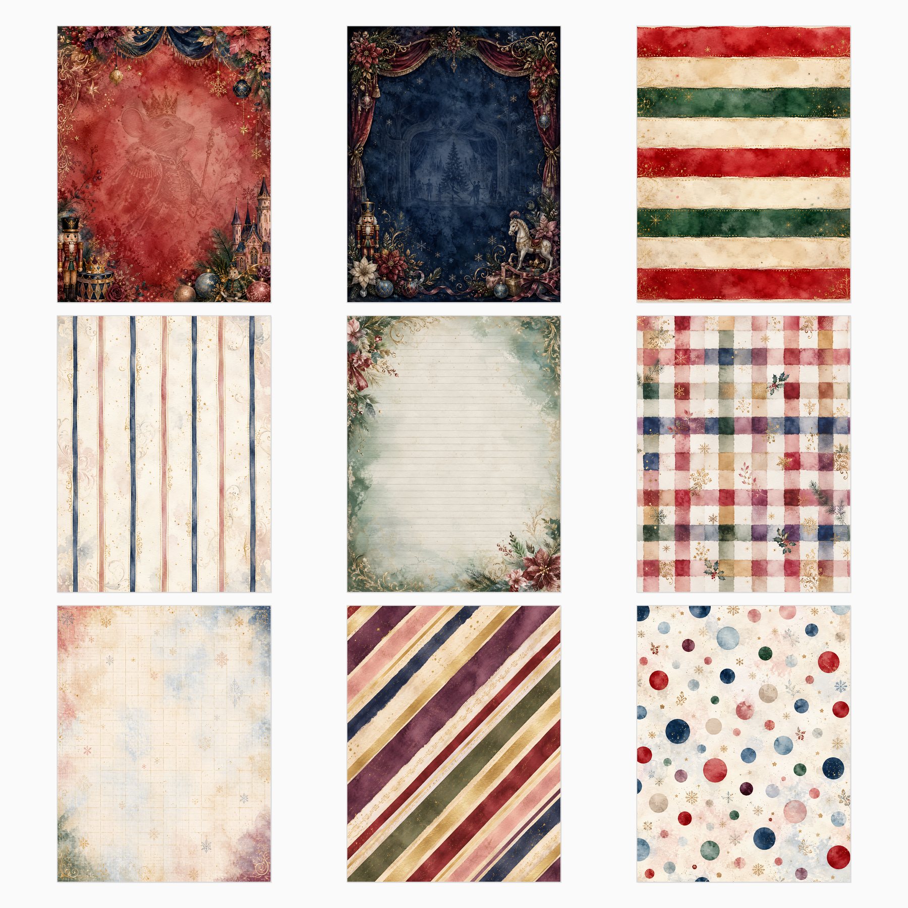 Nutcracker Ballet Digital Scrapbook Paper Collection preview 3