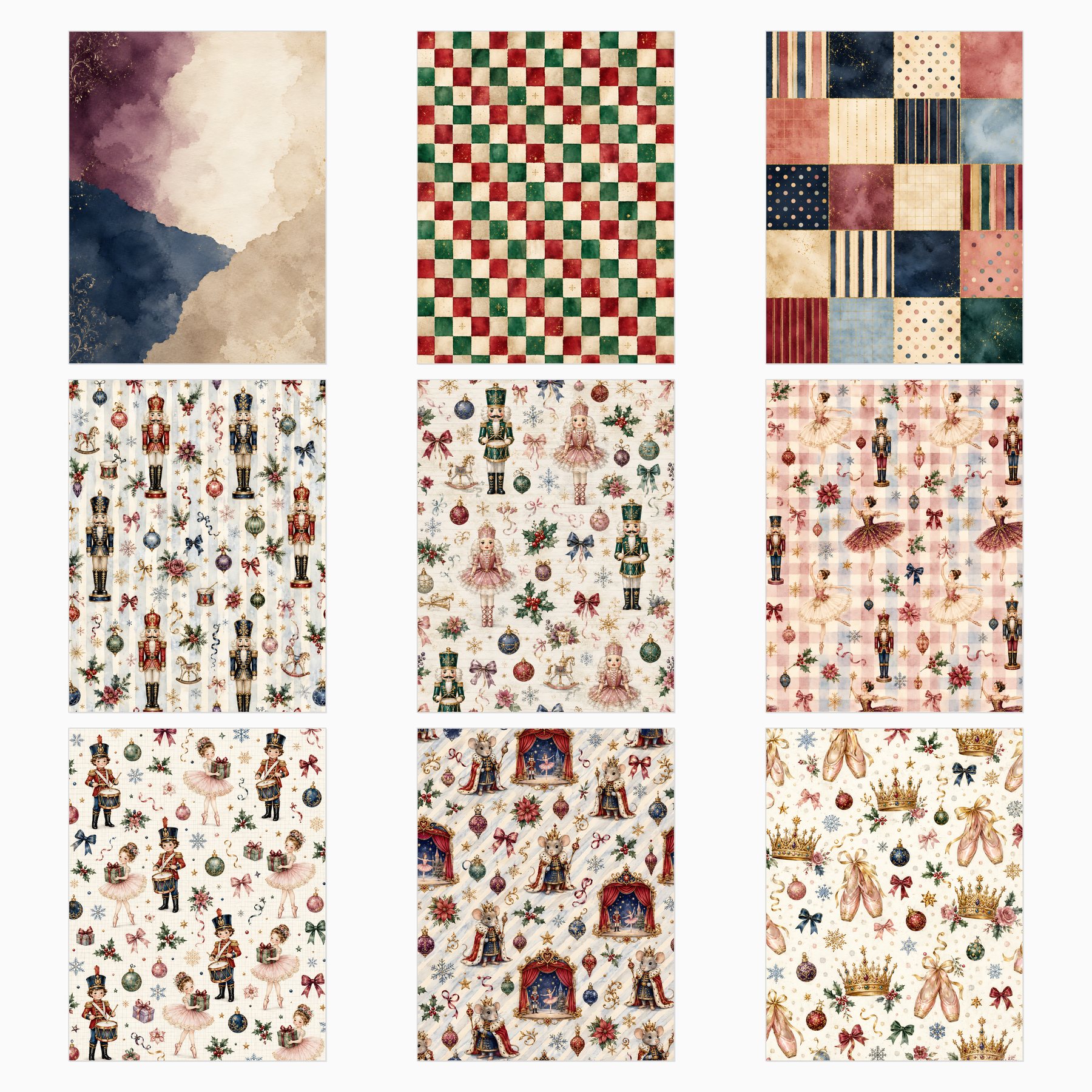 Nutcracker Ballet Digital Scrapbook Paper Collection preview 4