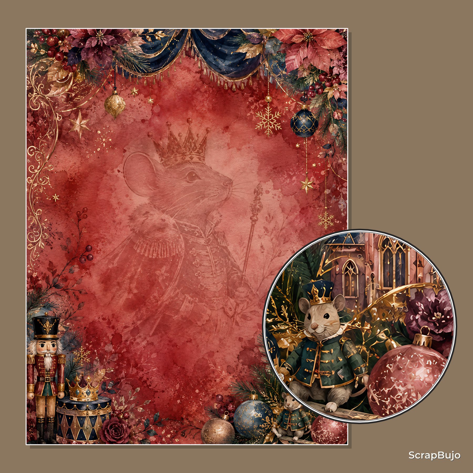 Nutcracker Ballet Digital Scrapbook Paper Collection preview 6