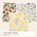 Free August Golden Summer Digital Papers – 3 Printable Samples preview