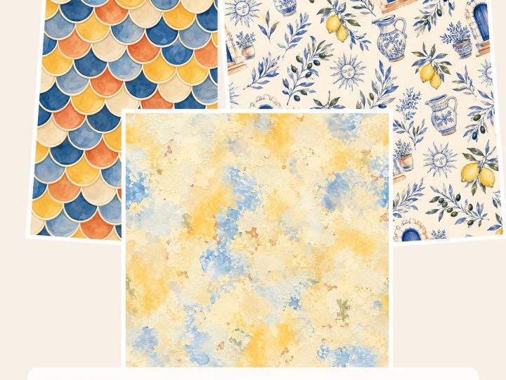 Free August Golden Summer Digital Papers – 3 Printable Samples