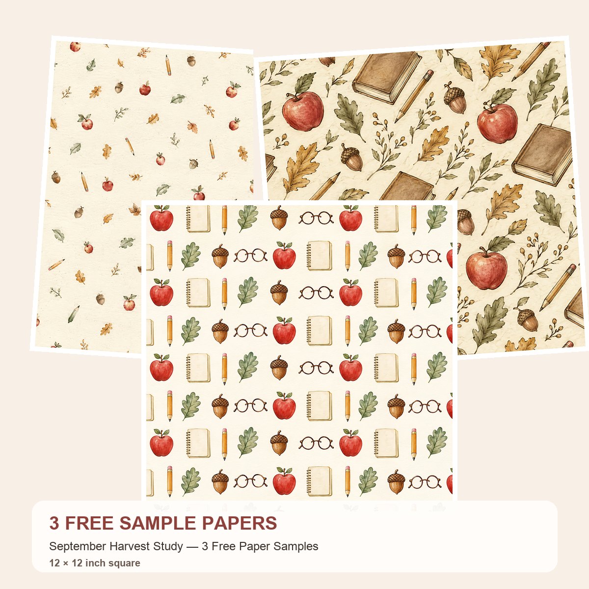 Free September Harvest Study Digital Papers – 3 Printable Samples