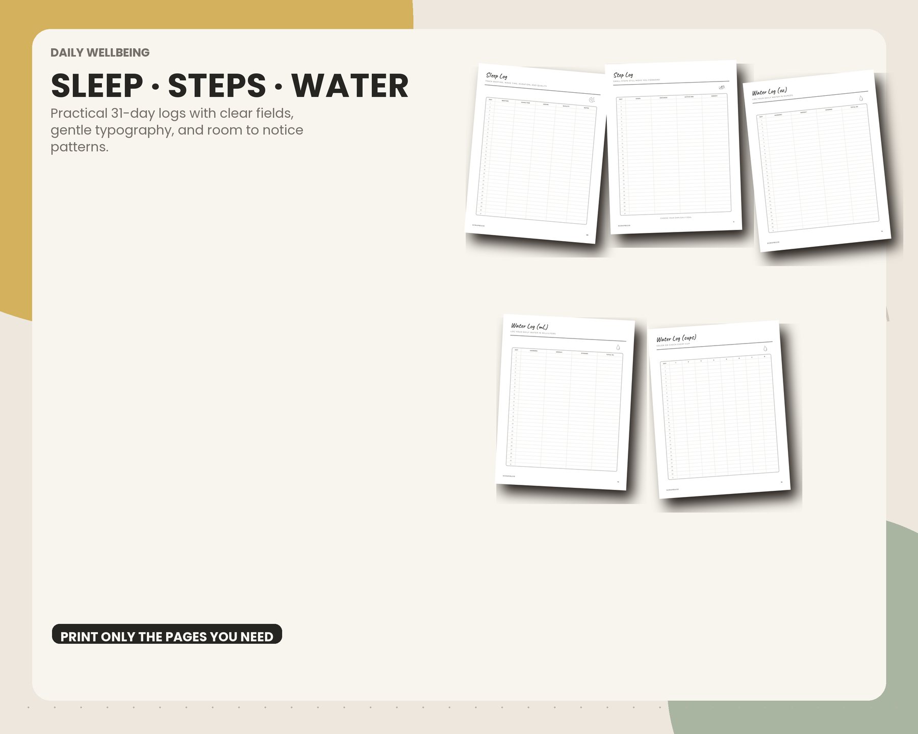 Year in Pixels Printable Bullet Journal preview 3