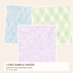 Free Watercolor Nursery Digital Paper Bundle – 3 Printable Scrapbook Paper Samples preview